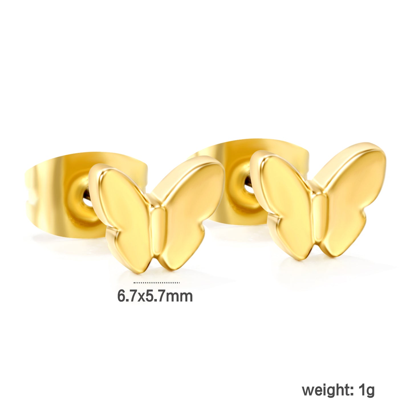 Butterfly peach earing