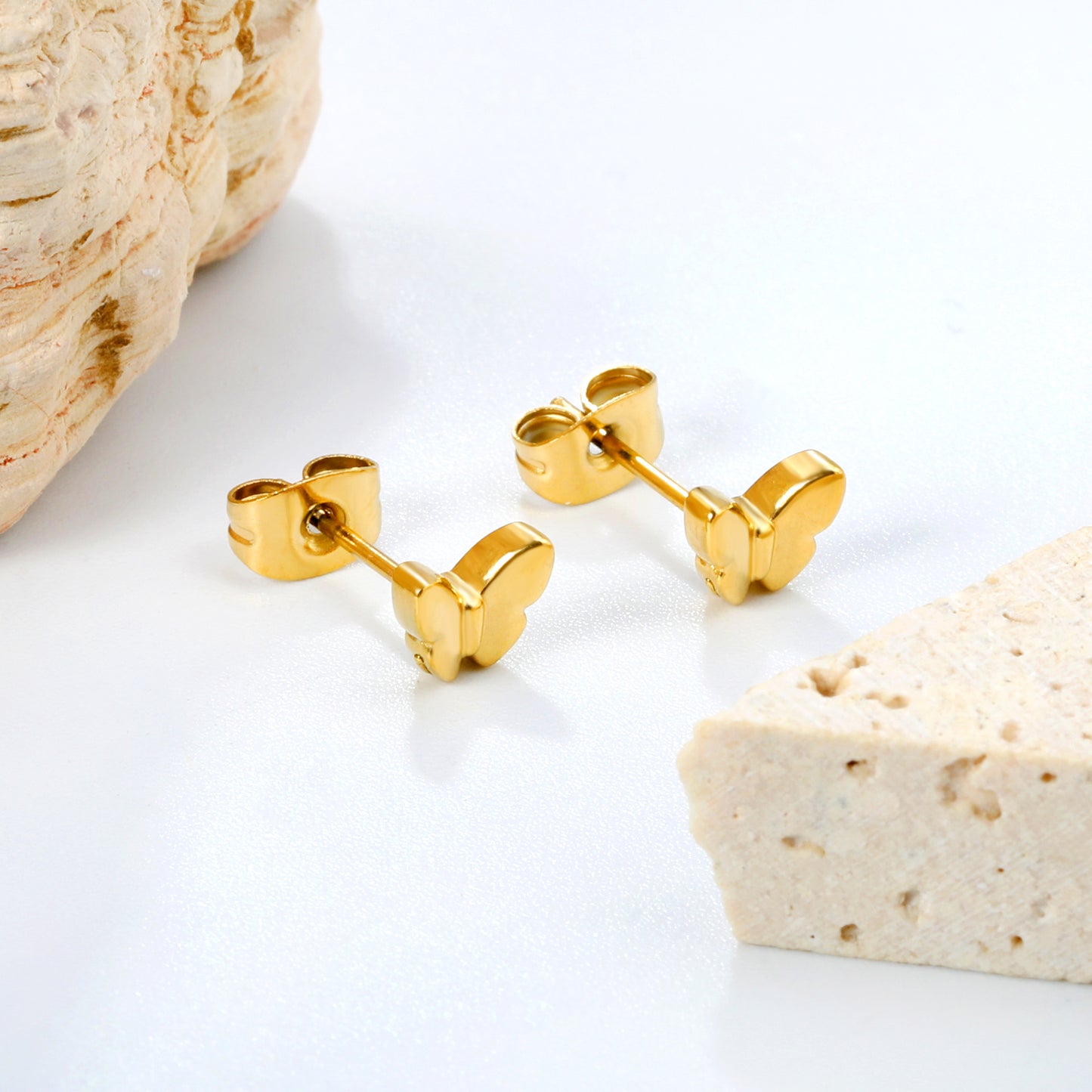 Butterfly peach earing