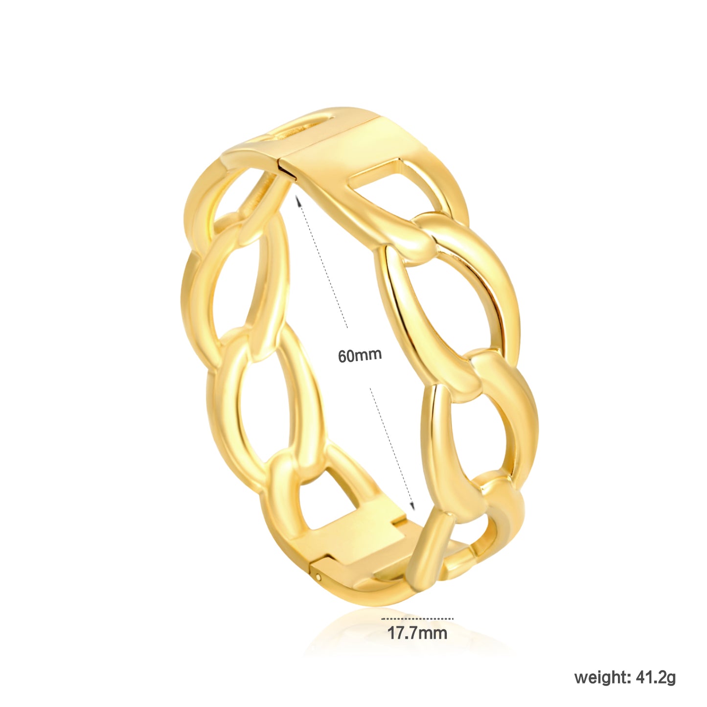 Interloop Bangle in gold